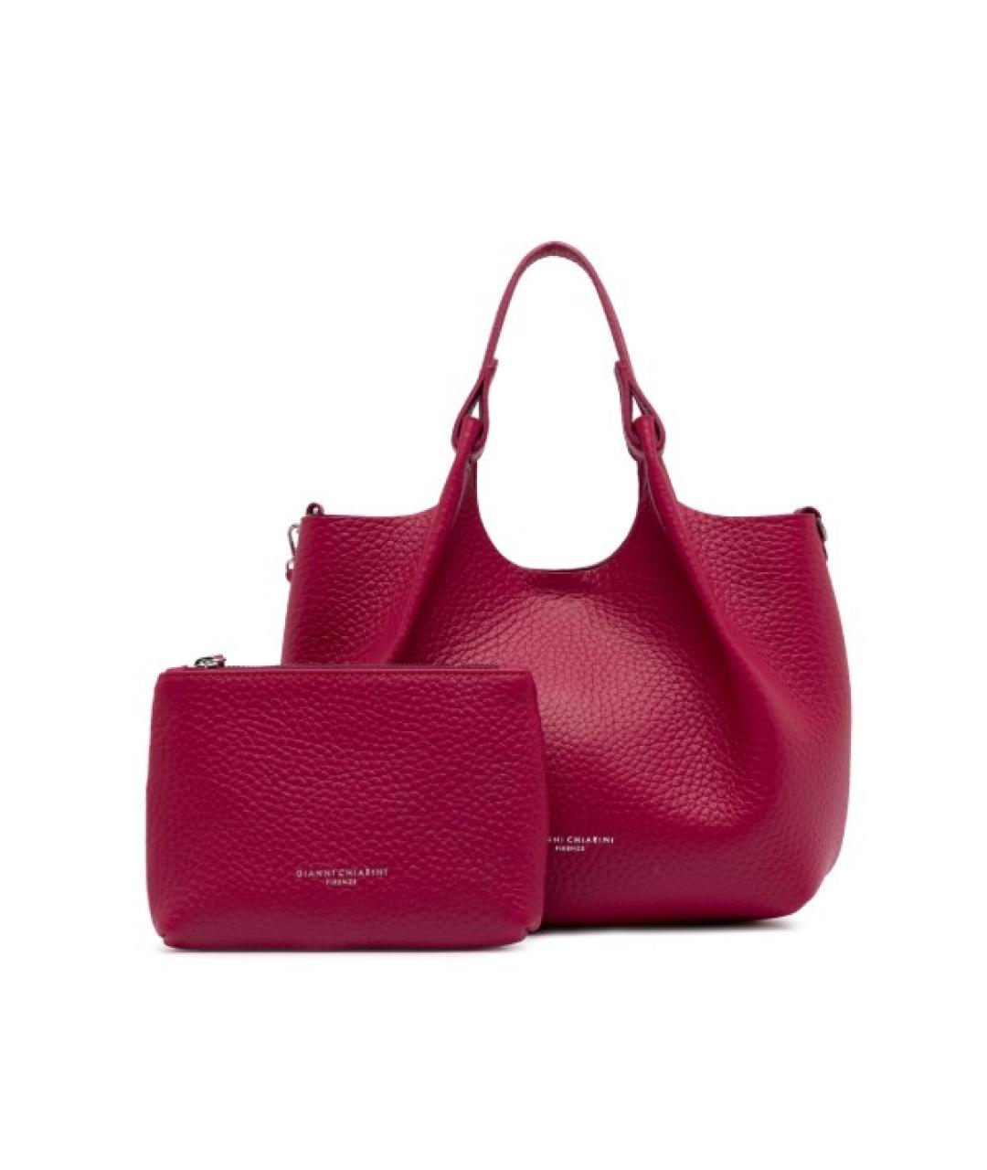 Gianni Chiarini Красная кожаная сумка тоут, фото 3