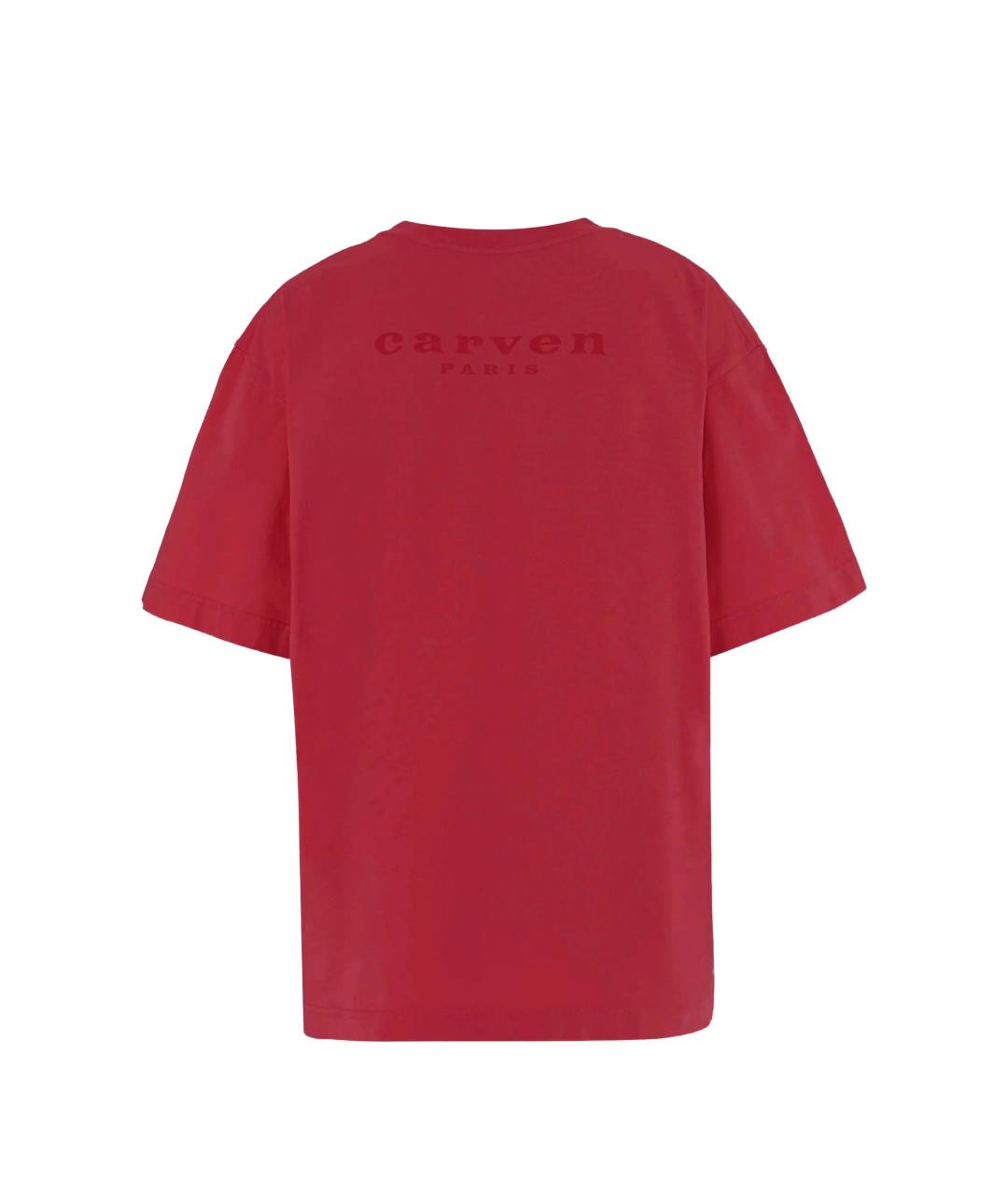 Carven Красная хлопковая футболка, фото 3