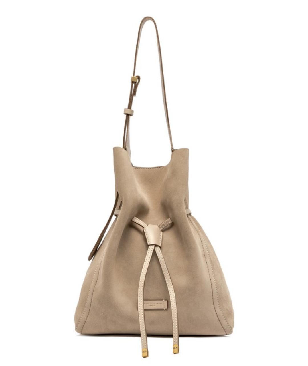 Gianni Chiarini Бежевая замшевая сумка через плечо, фото 1