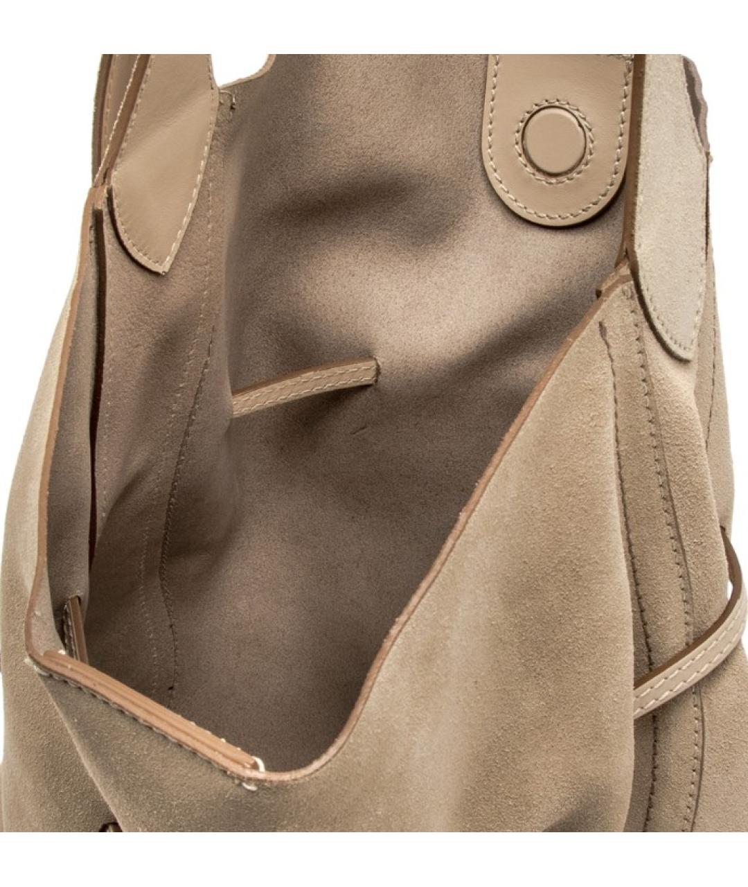 Gianni Chiarini Бежевая замшевая сумка через плечо, фото 4