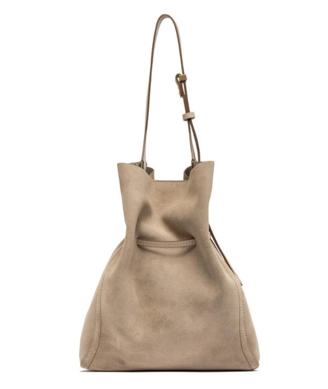 Gianni Chiarini Бежевая замшевая сумка через плечо, фото 3