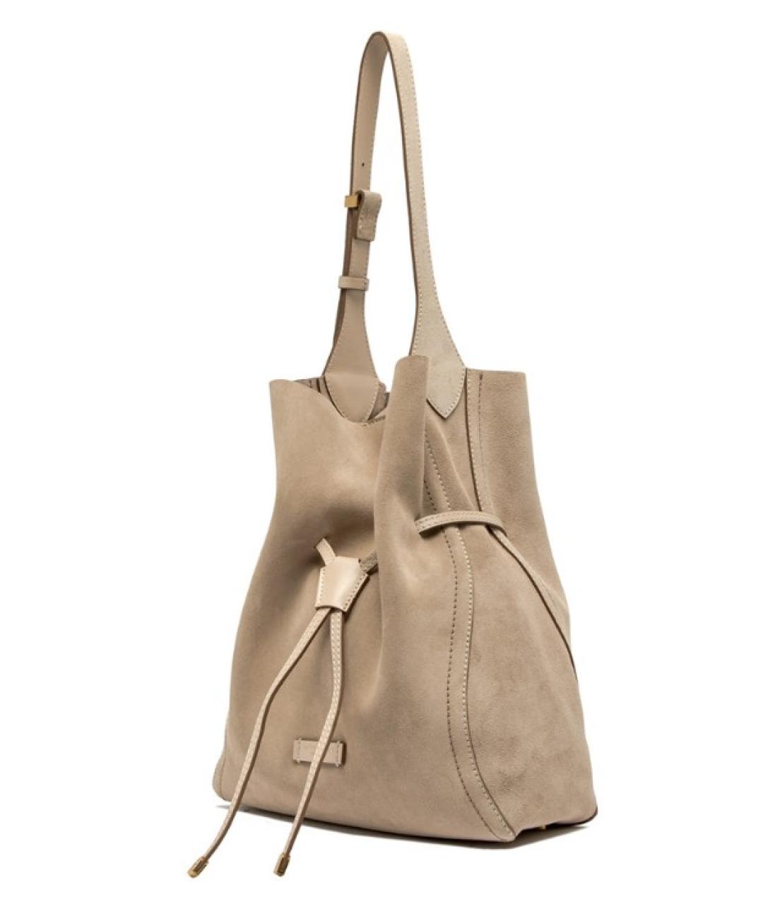 Gianni Chiarini Бежевая замшевая сумка через плечо, фото 2