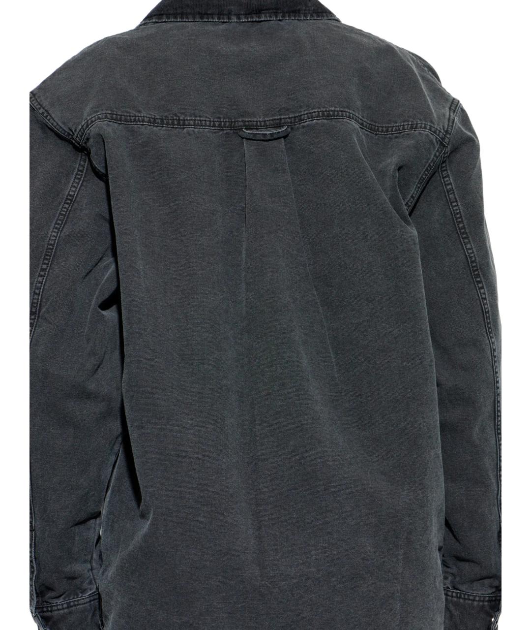 CARHARTT WIP Черная хлопковая кэжуал рубашка, фото 3