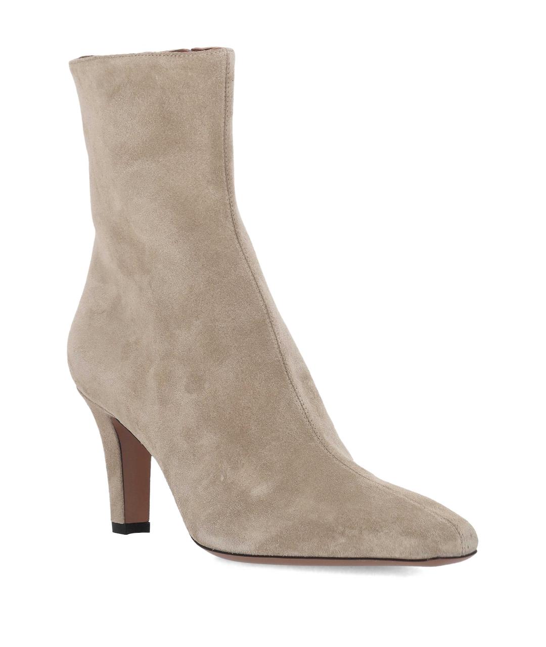 PARIS TEXAS Бежевые замшевые ботильоны, фото 2