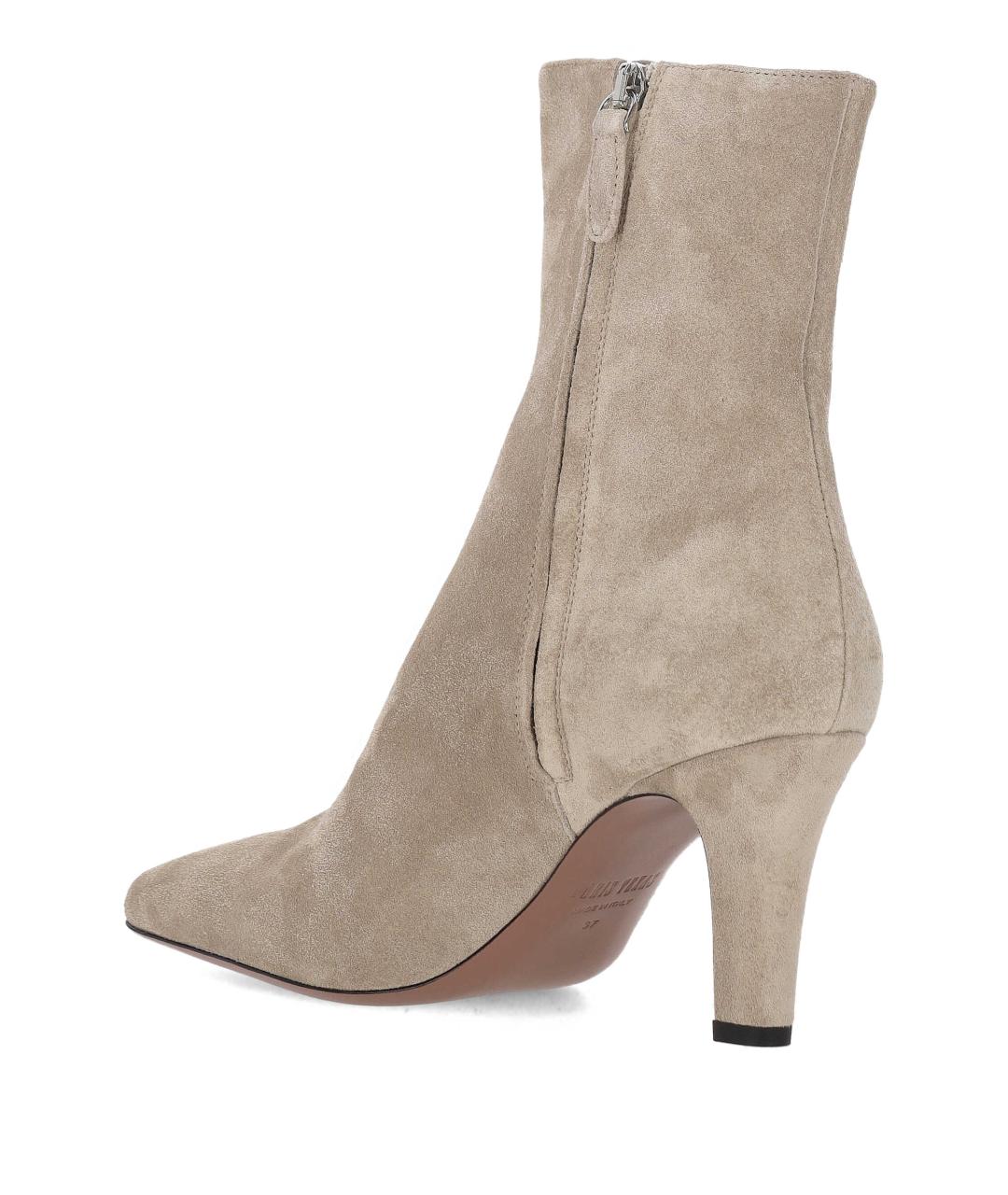 PARIS TEXAS Бежевые замшевые ботильоны, фото 3