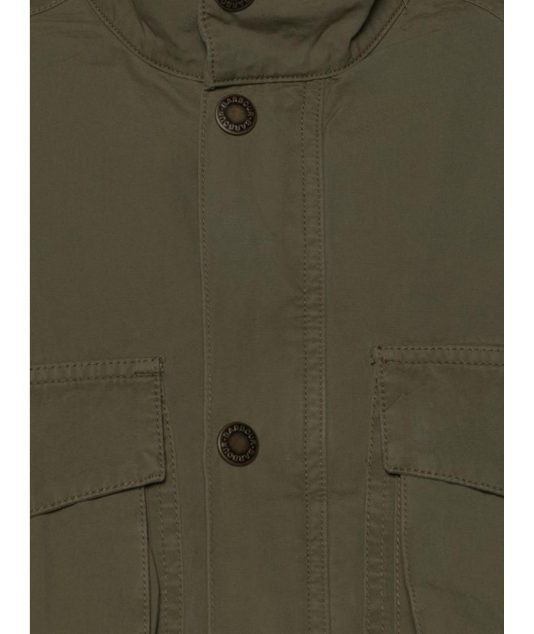 BARBOUR Хаки хлопковая куртка, фото 2