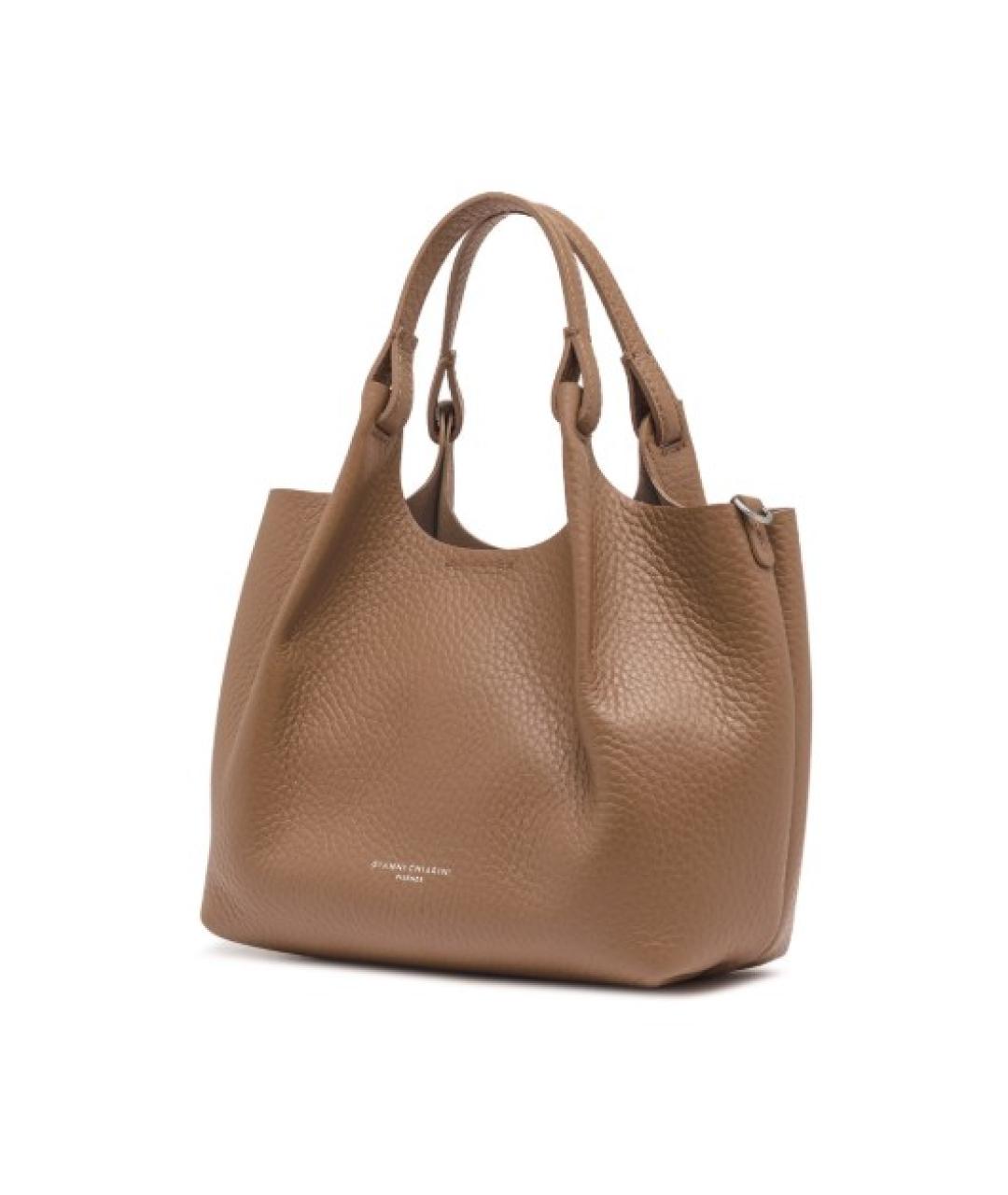 Gianni Chiarini Коричневая кожаная сумка тоут, фото 2