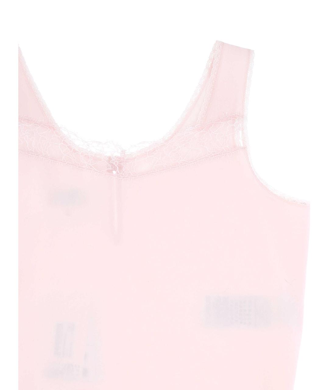 MM6 MAISON MARGIELA Розовая вискозная майка, фото 2