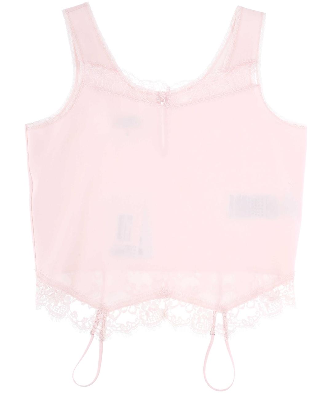 MM6 MAISON MARGIELA Розовая вискозная майка, фото 1