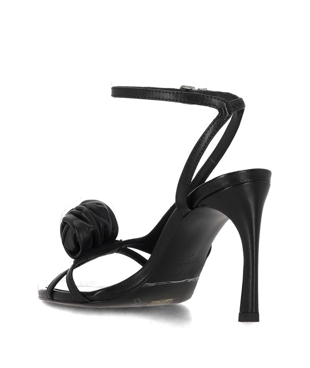 ROTATE Черные кожаные босоножки, фото 3