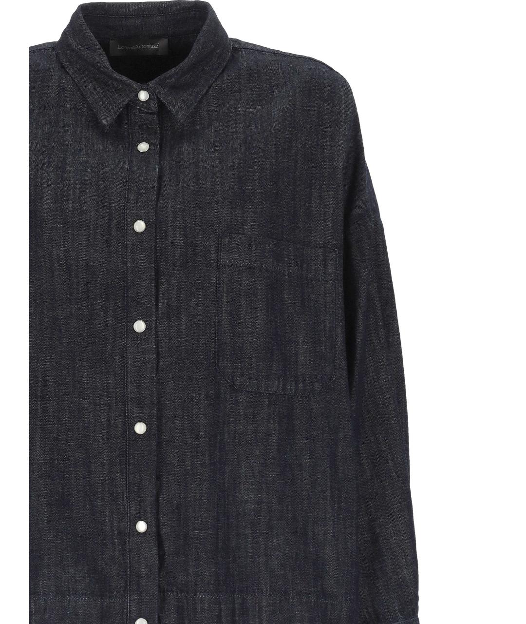 LORENA ANTONIAZZI Темно-синяя хлопковая рубашка, фото 2