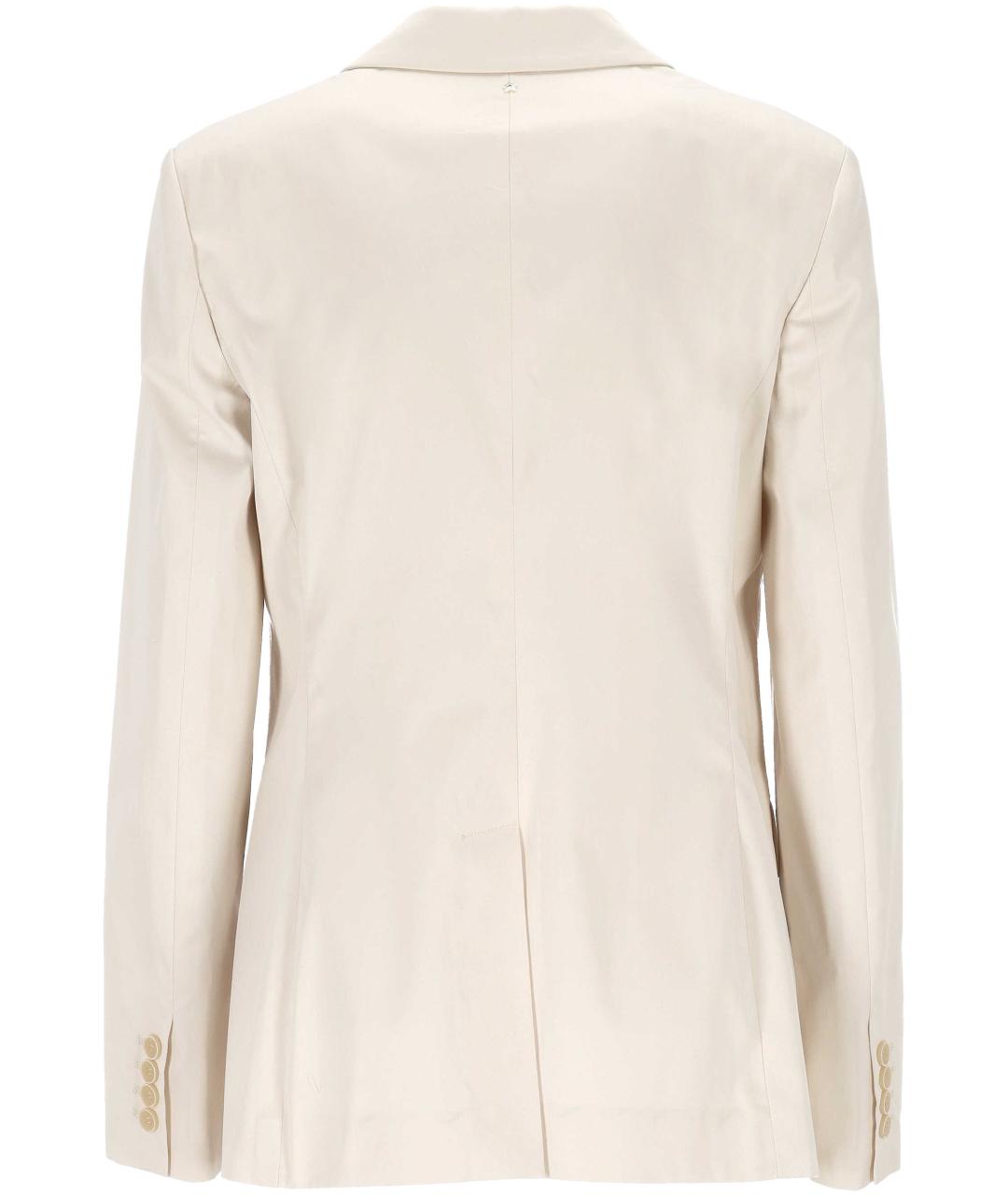 LORENA ANTONIAZZI Бежевый полиэстеровый жакет/пиджак, фото 3