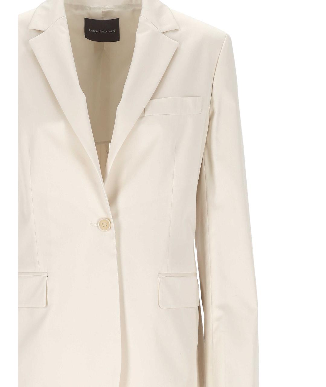 LORENA ANTONIAZZI Бежевый полиэстеровый жакет/пиджак, фото 2