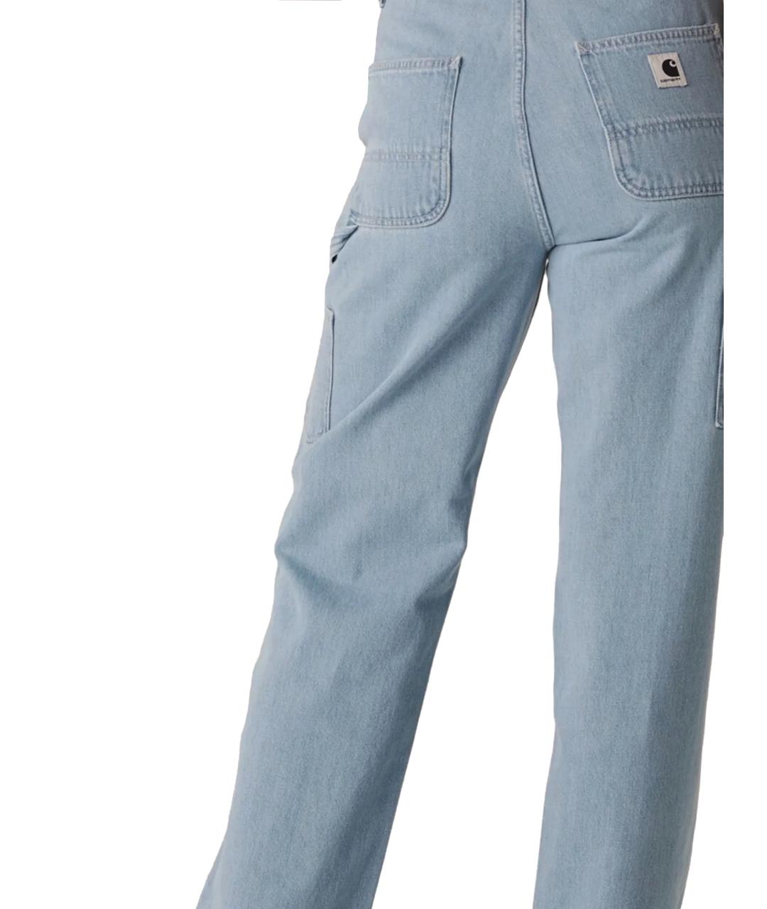 CARHARTT WIP Голубые хлопковые прямые джинсы, фото 3