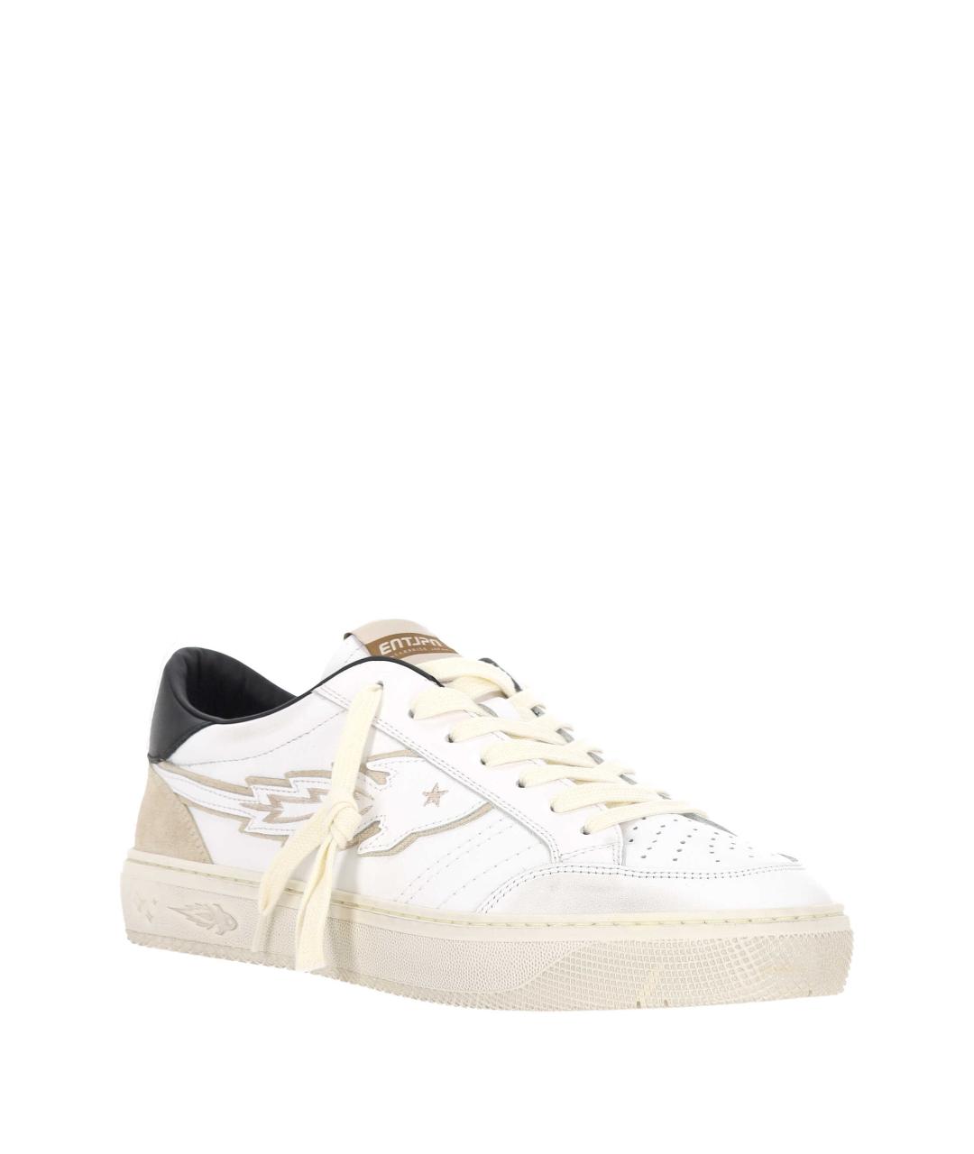 ENTERPRISE JAPAN Белые кожаные низкие кроссовки / кеды, фото 2