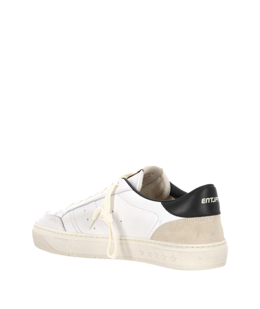 ENTERPRISE JAPAN Белые кожаные низкие кроссовки / кеды, фото 3
