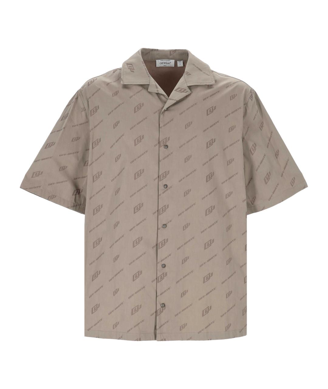 OFF-WHITE Серая хлопковая кэжуал рубашка, фото 1