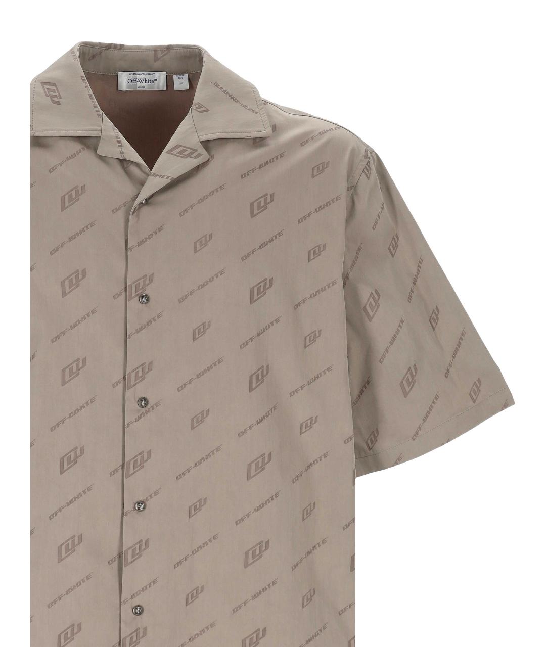 OFF-WHITE Серая хлопковая кэжуал рубашка, фото 2