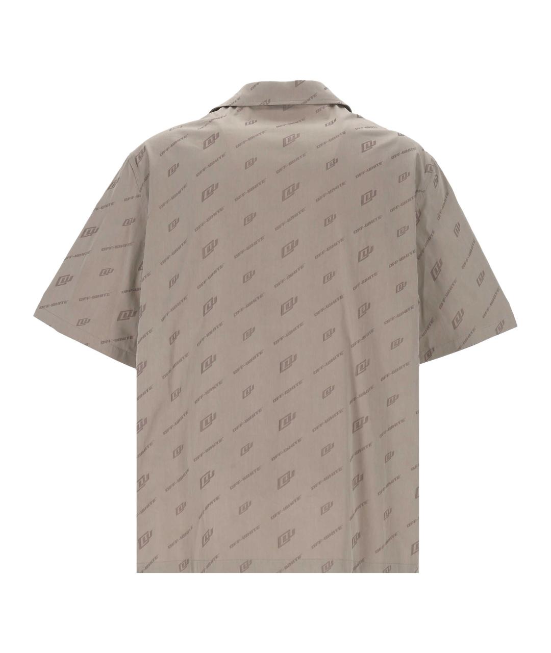 OFF-WHITE Серая хлопковая кэжуал рубашка, фото 3