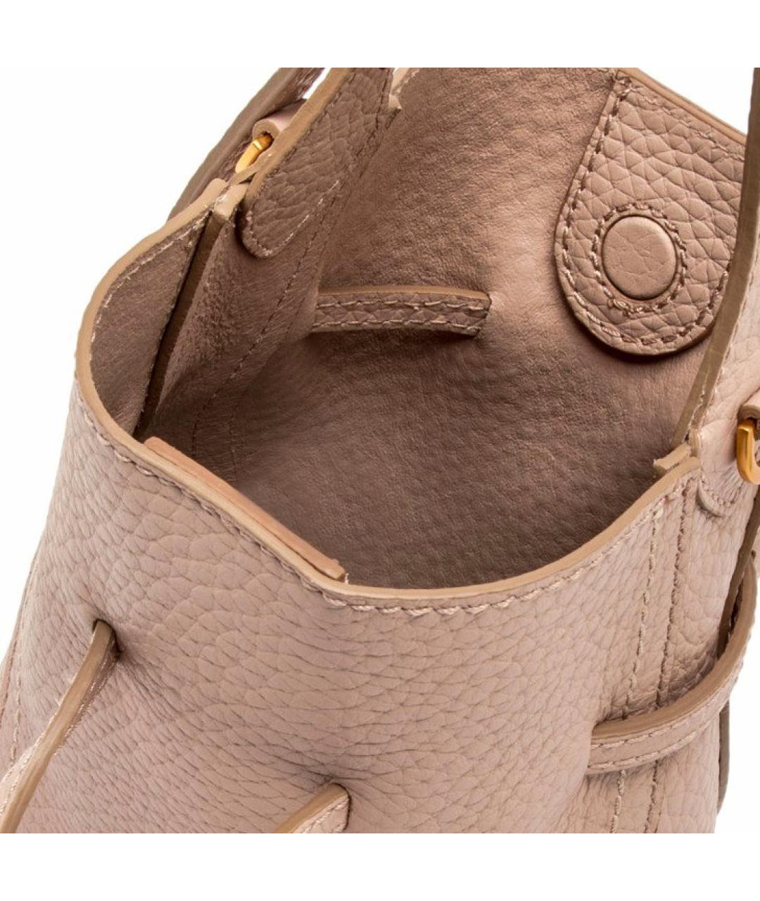 Gianni Chiarini Бежевая кожаная сумка тоут, фото 4