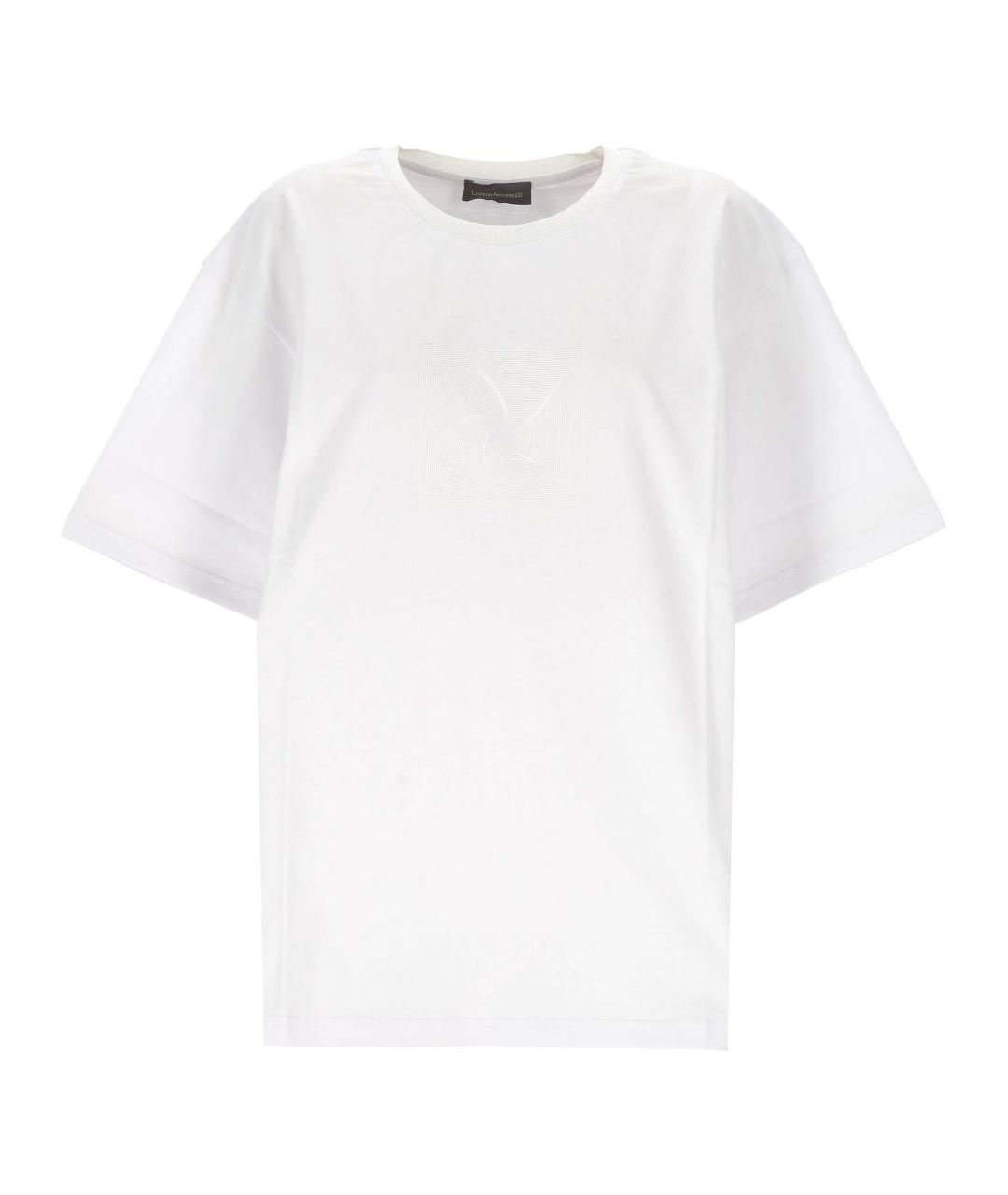 LORENA ANTONIAZZI Белая хлопковая футболка, фото 1