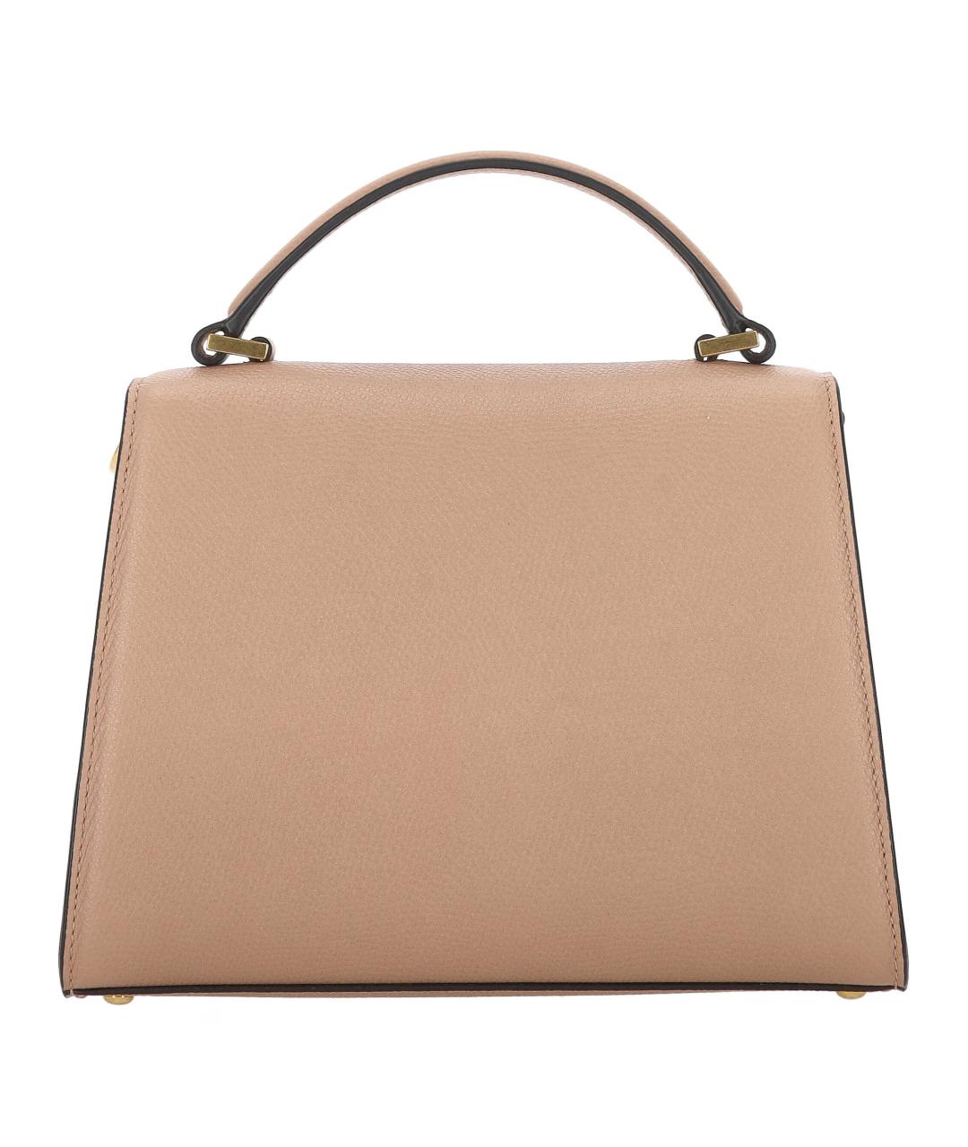 VALENTINO Розовая кожаная сумка тоут, фото 3