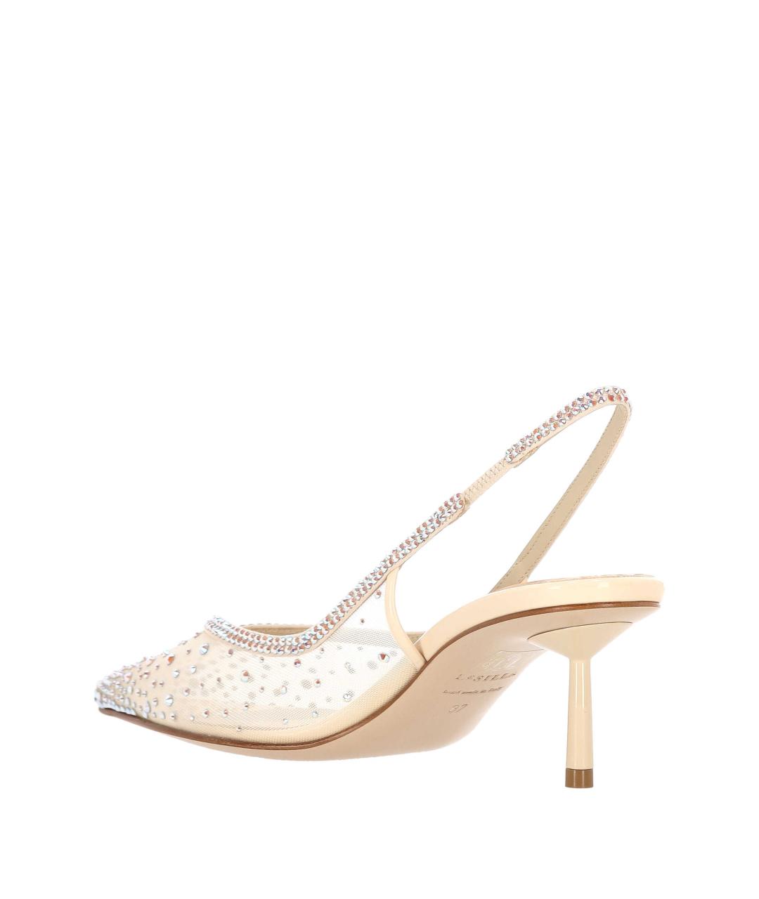 LE SILLA Бежевые текстильные туфли, фото 3