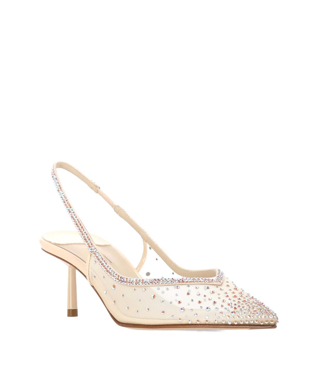 LE SILLA Бежевые текстильные туфли, фото 2