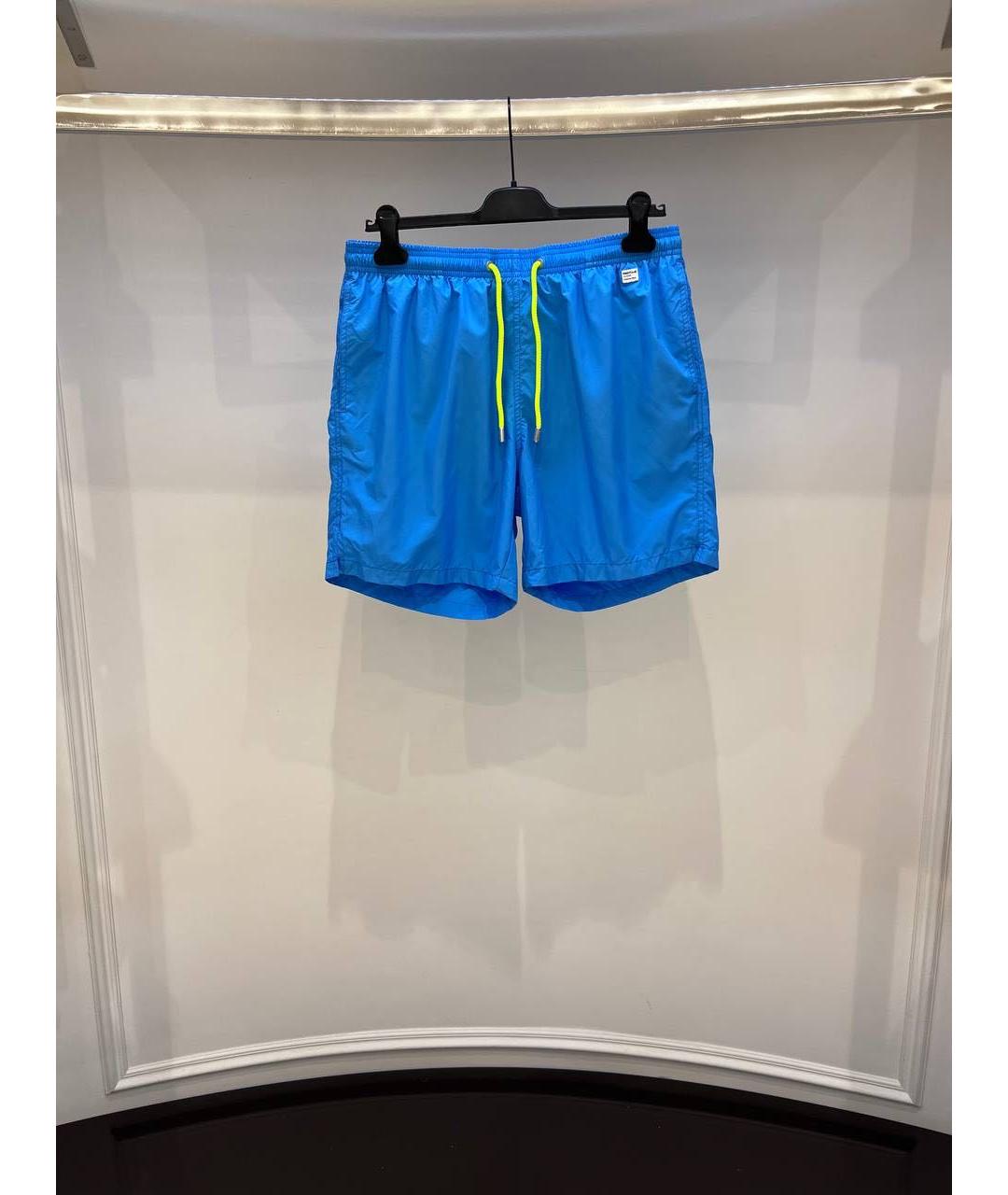 MC2 SAINT BARTH Голубые полиэстеровые шорты, фото 2