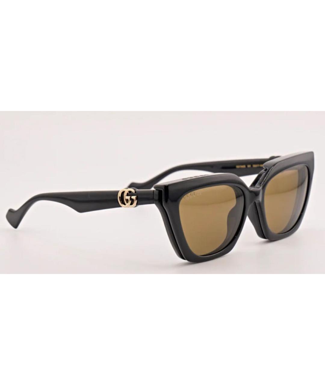 GUCCI Черные пластиковые солнцезащитные очки, фото 2