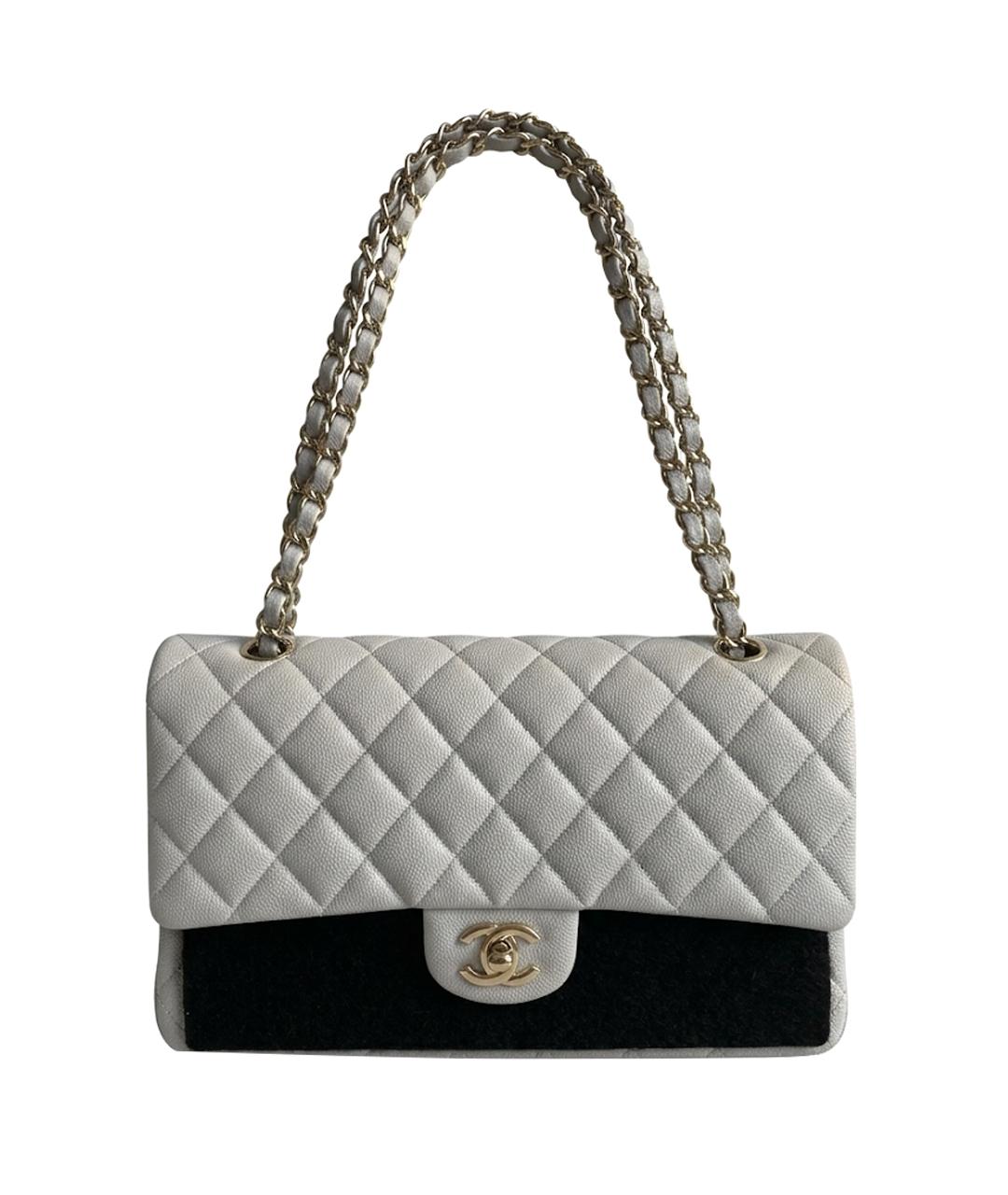 CHANEL Серая кожаная сумка через плечо, фото 1