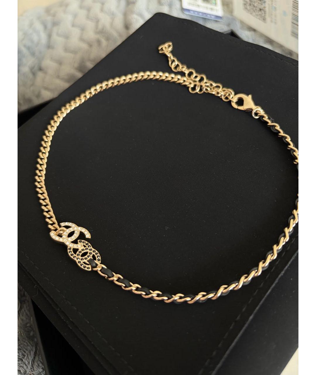 CHANEL Черный кожаный чокер, фото 2