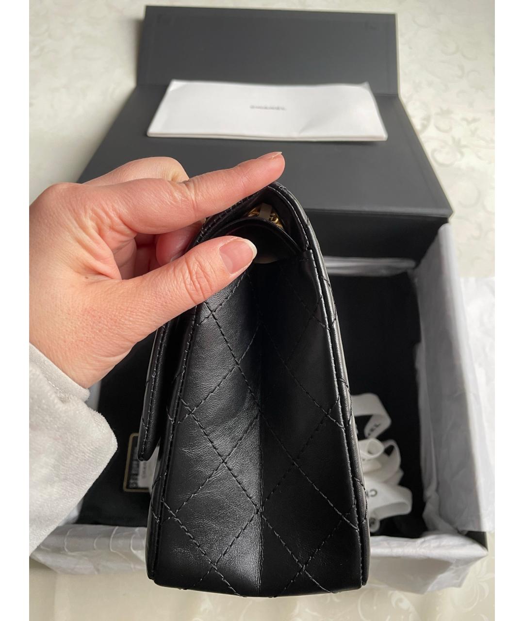 CHANEL Черная кожаная сумка через плечо, фото 5
