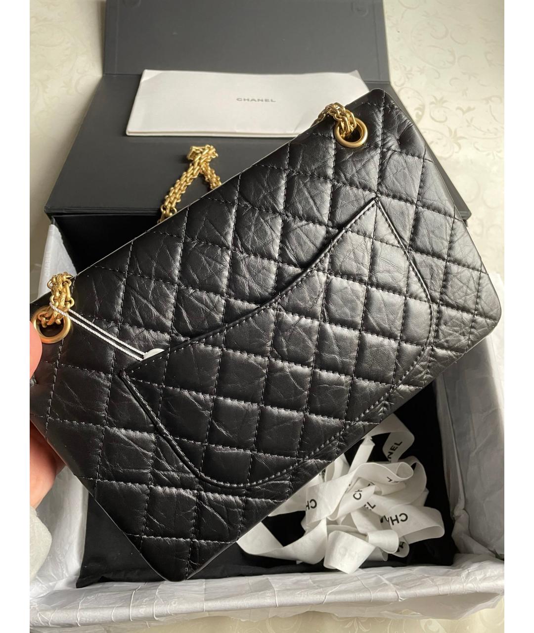 CHANEL Черная кожаная сумка через плечо, фото 3