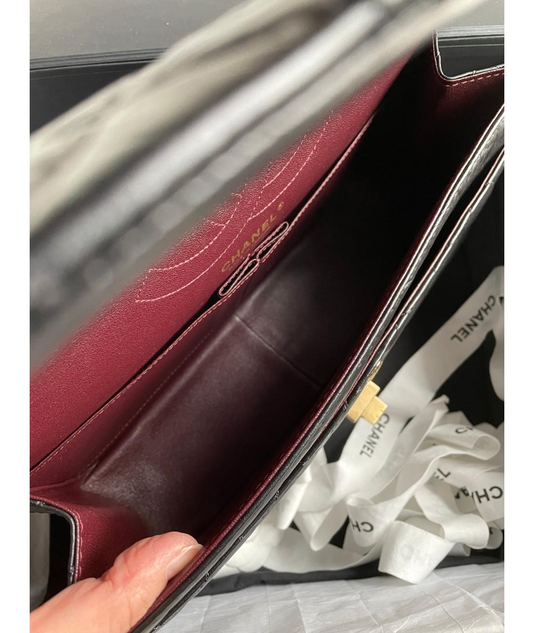 CHANEL Черная кожаная сумка через плечо, фото 6