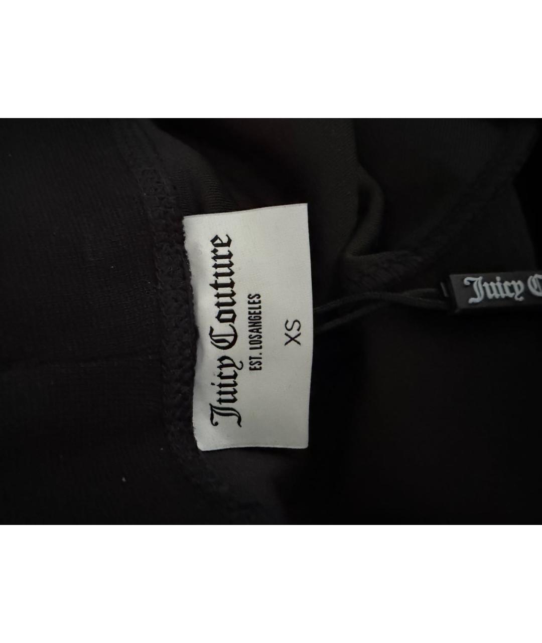 JUICY COUTURE Черные полиэстеровые прямые брюки, фото 8