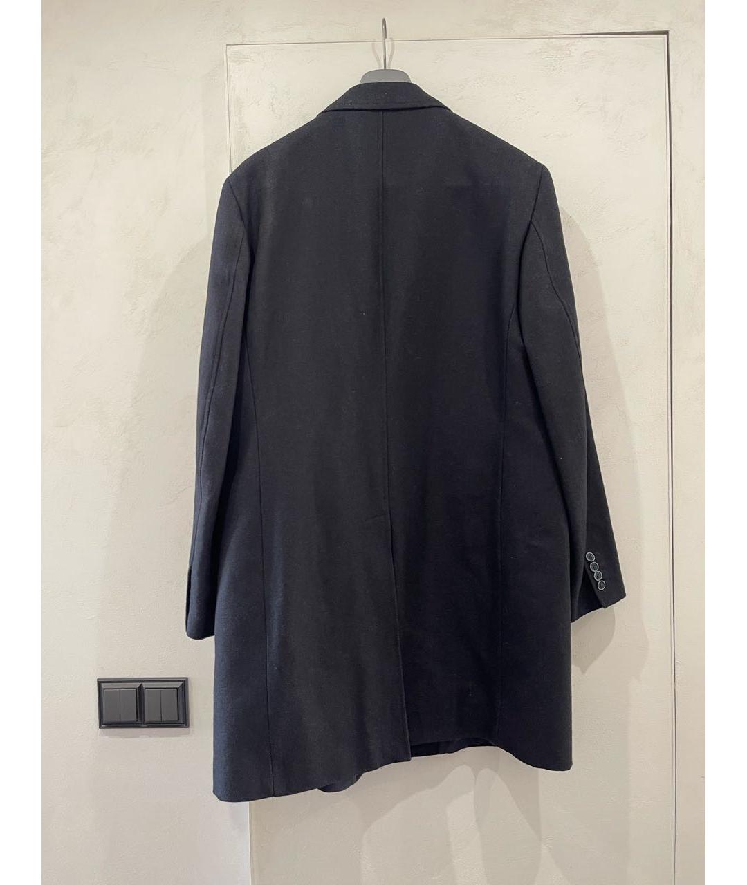 TRUSSARDI JEANS Темно-синее хлопковое пальто, фото 2