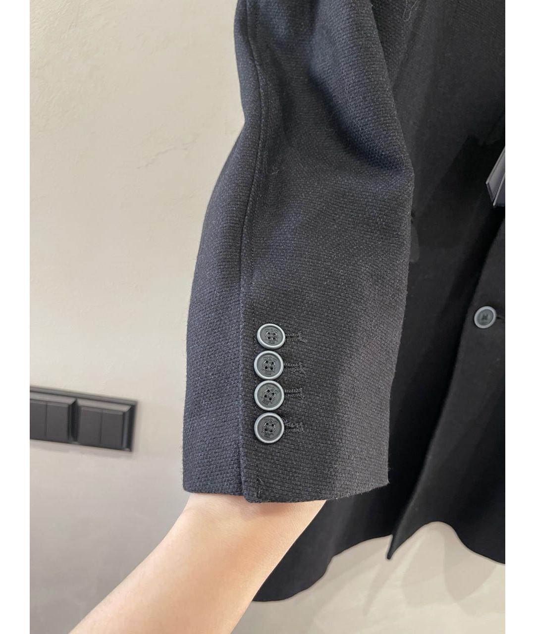 TRUSSARDI JEANS Темно-синее хлопковое пальто, фото 4