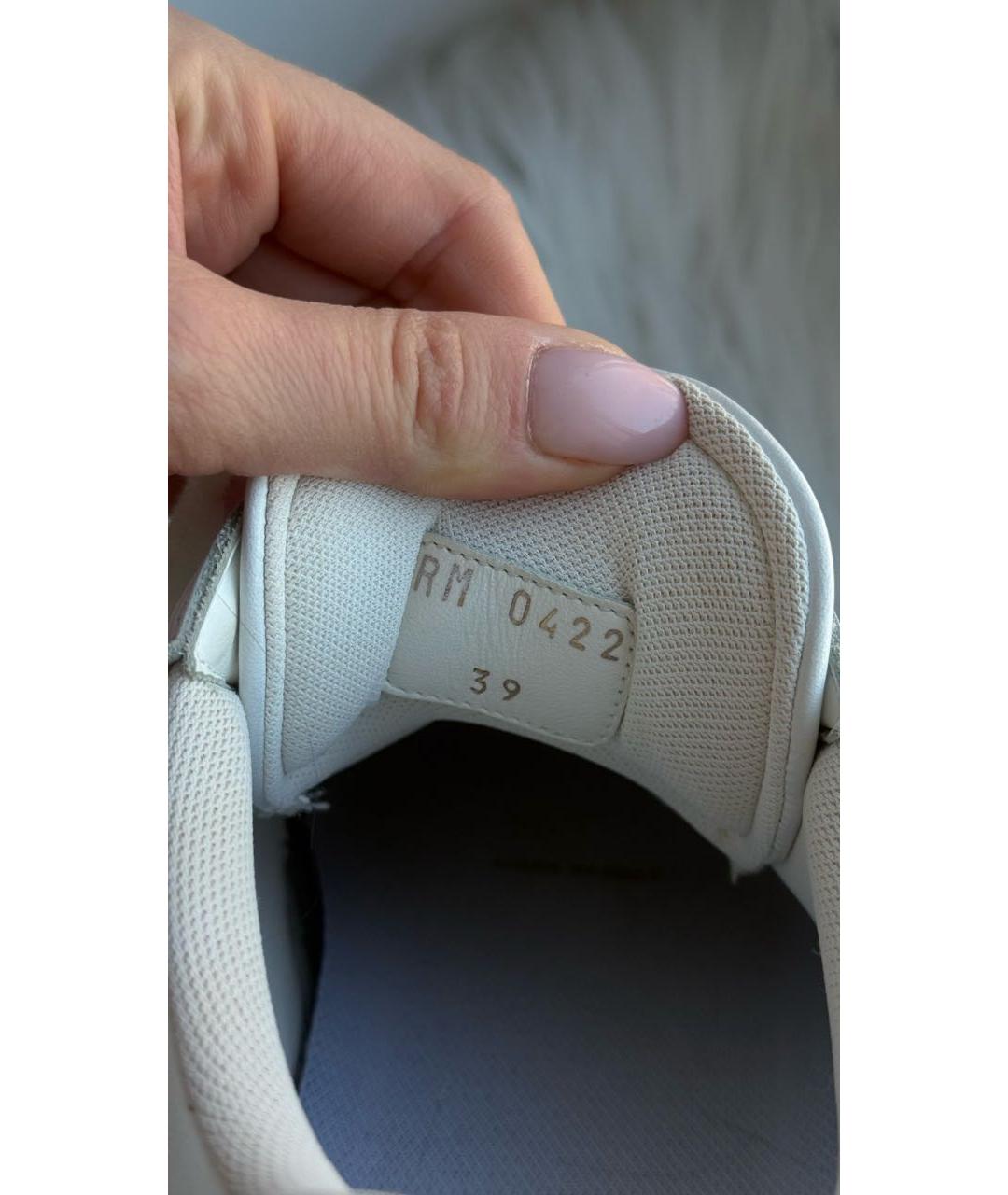 CELINE Белые кожаные кеды, фото 5