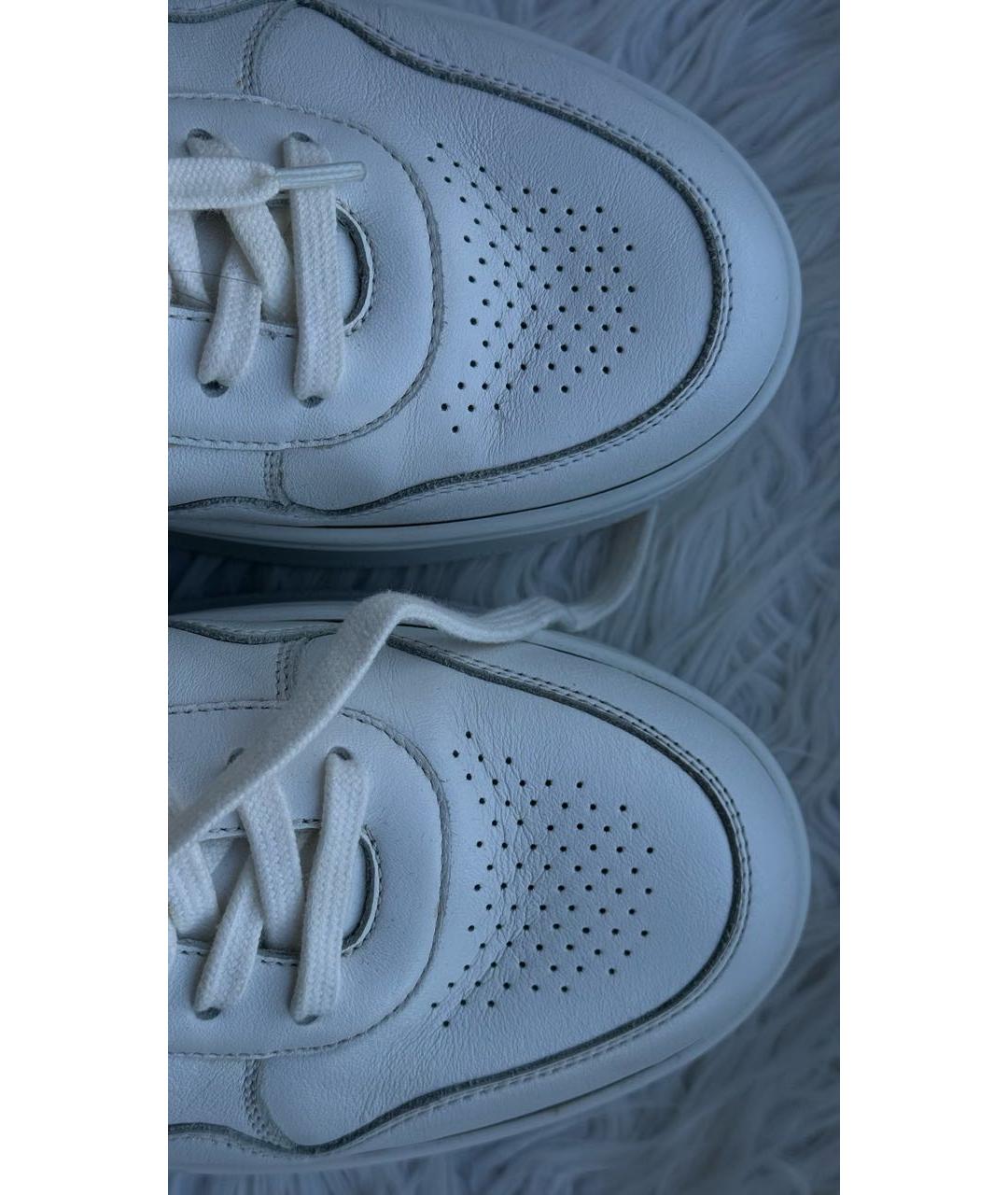 CELINE Белые кожаные кеды, фото 8