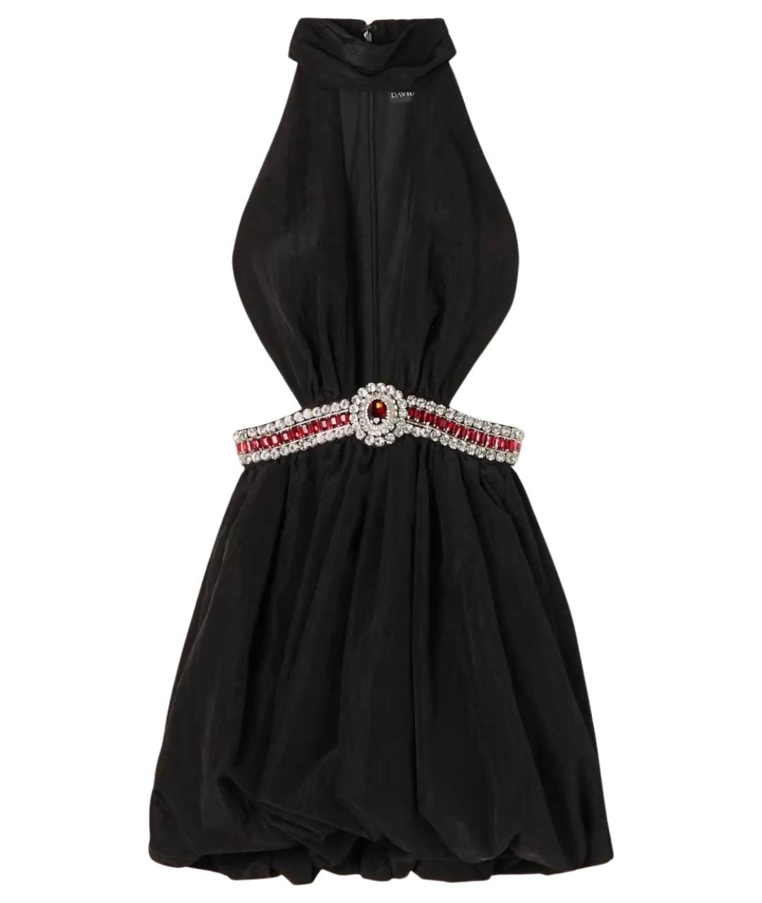 DAVID KOMA Черное вискозное коктейльное платье, фото 1