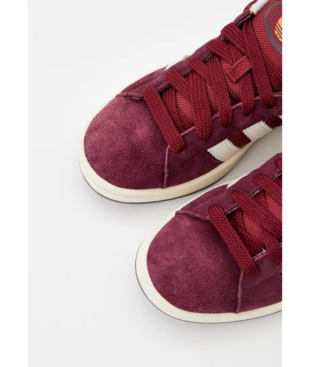 ADIDAS Бордовые текстильные низкие кроссовки / кеды, фото 3