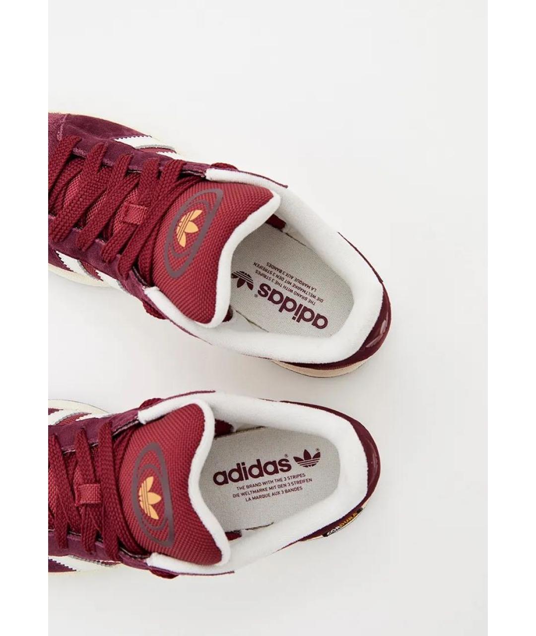 ADIDAS Бордовые текстильные низкие кроссовки / кеды, фото 4