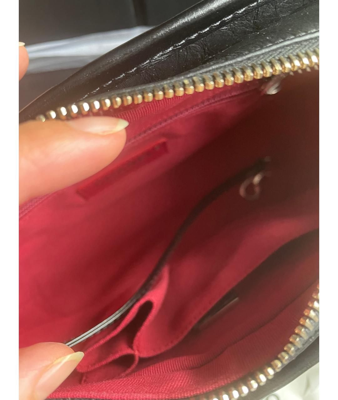 CHANEL Черная кожаная сумка через плечо, фото 6