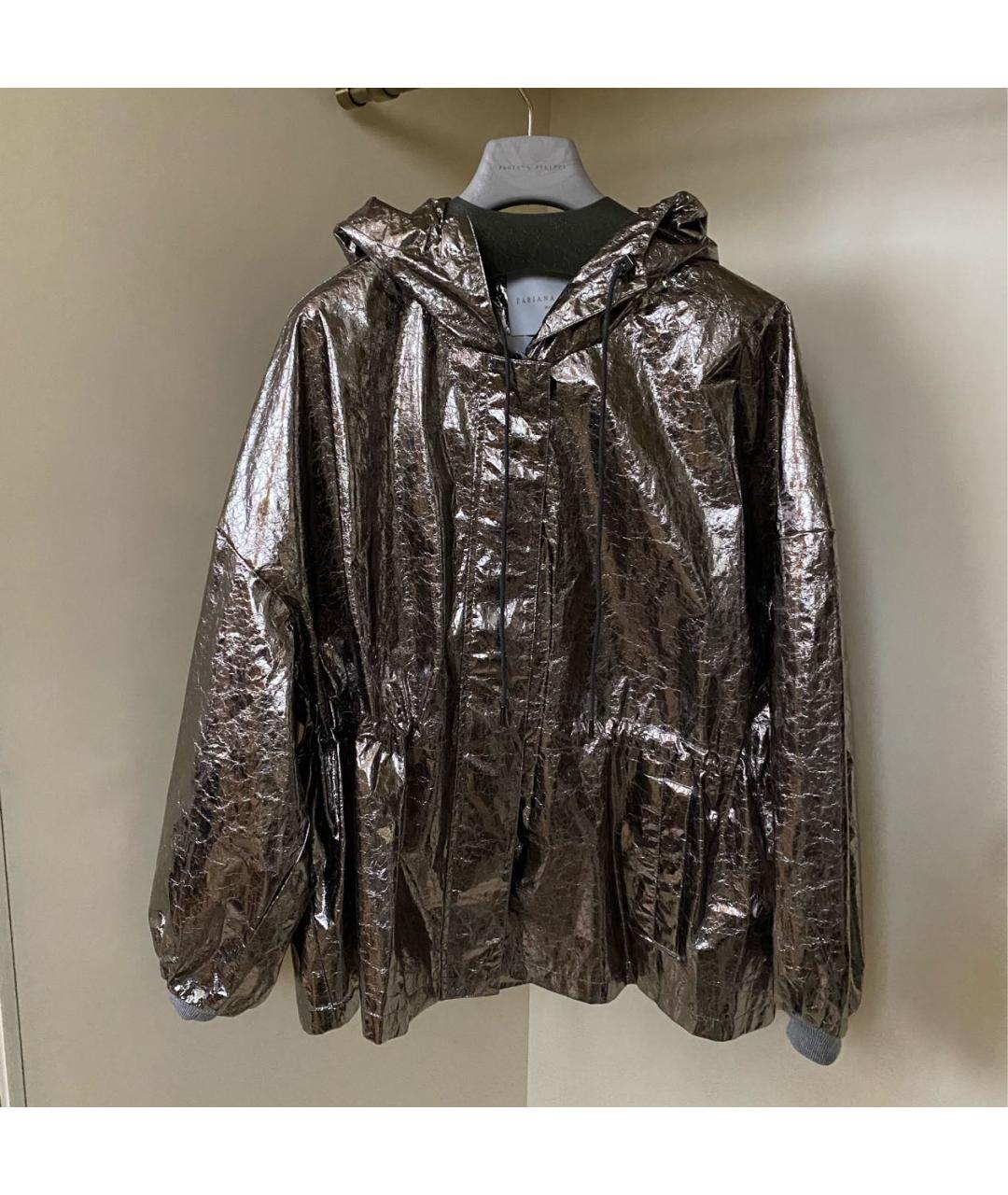 FABIANA FILIPPI Серебряная полиэстеровая куртка, фото 5