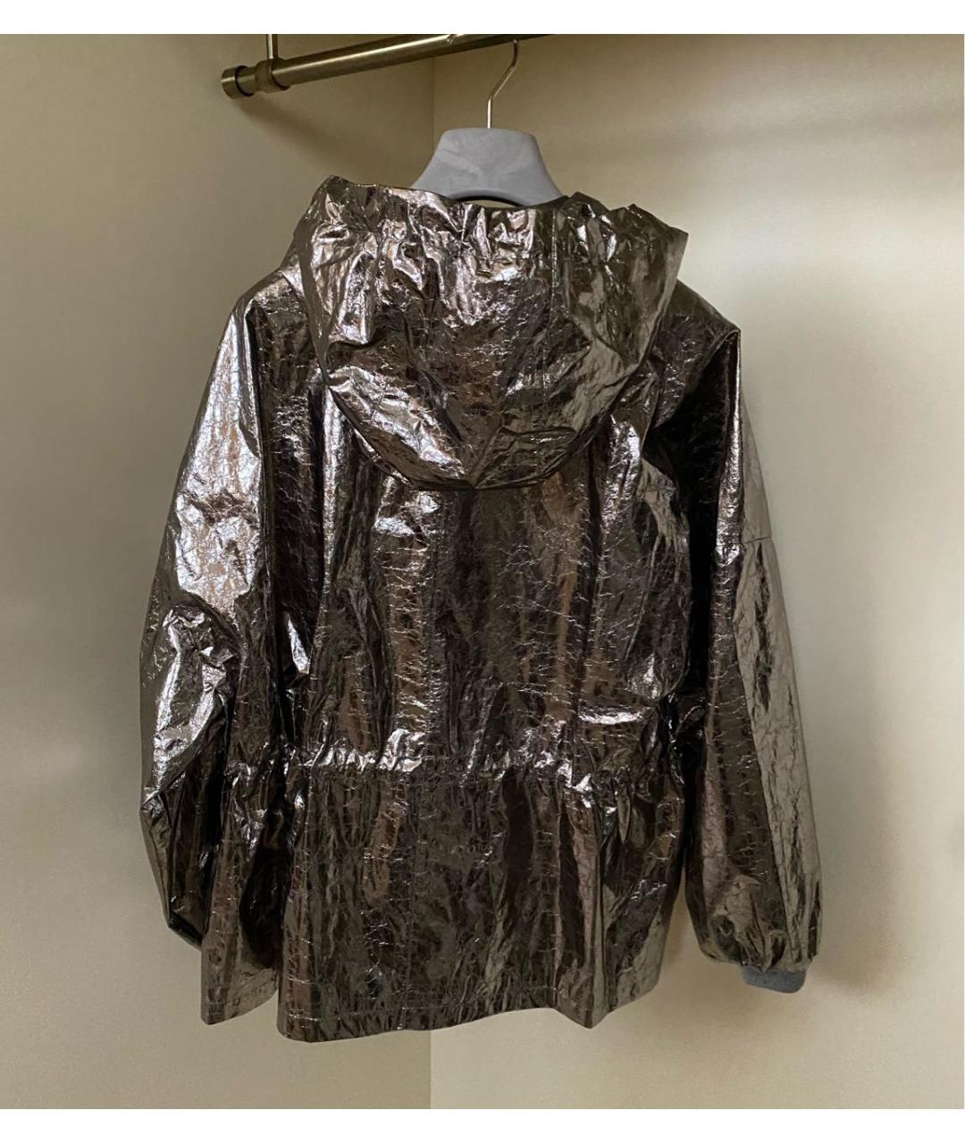 FABIANA FILIPPI Серебряная полиэстеровая куртка, фото 7