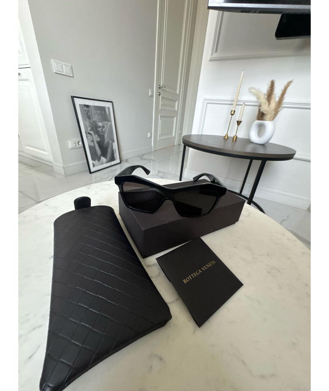 BOTTEGA VENETA Черные пластиковые солнцезащитные очки, фото 7