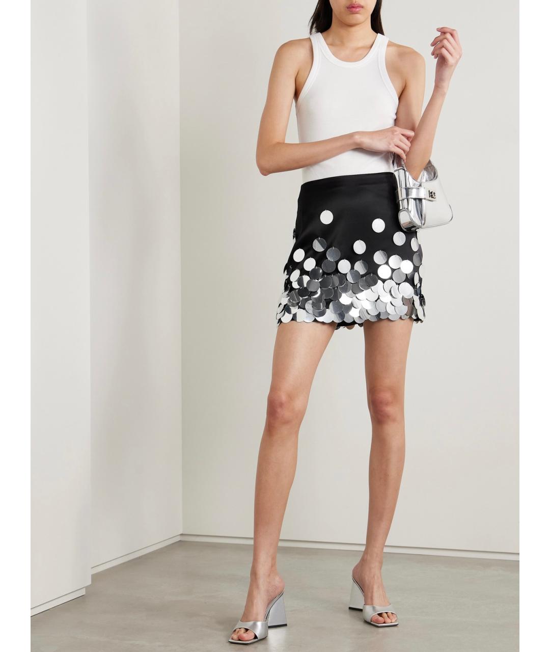 DAVID KOMA Черная юбка мини, фото 2