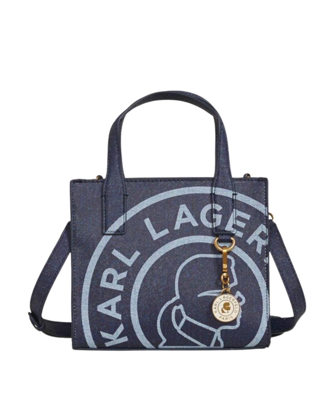 KARL LAGERFELD Темно-синяя сумка тоут, фото 1