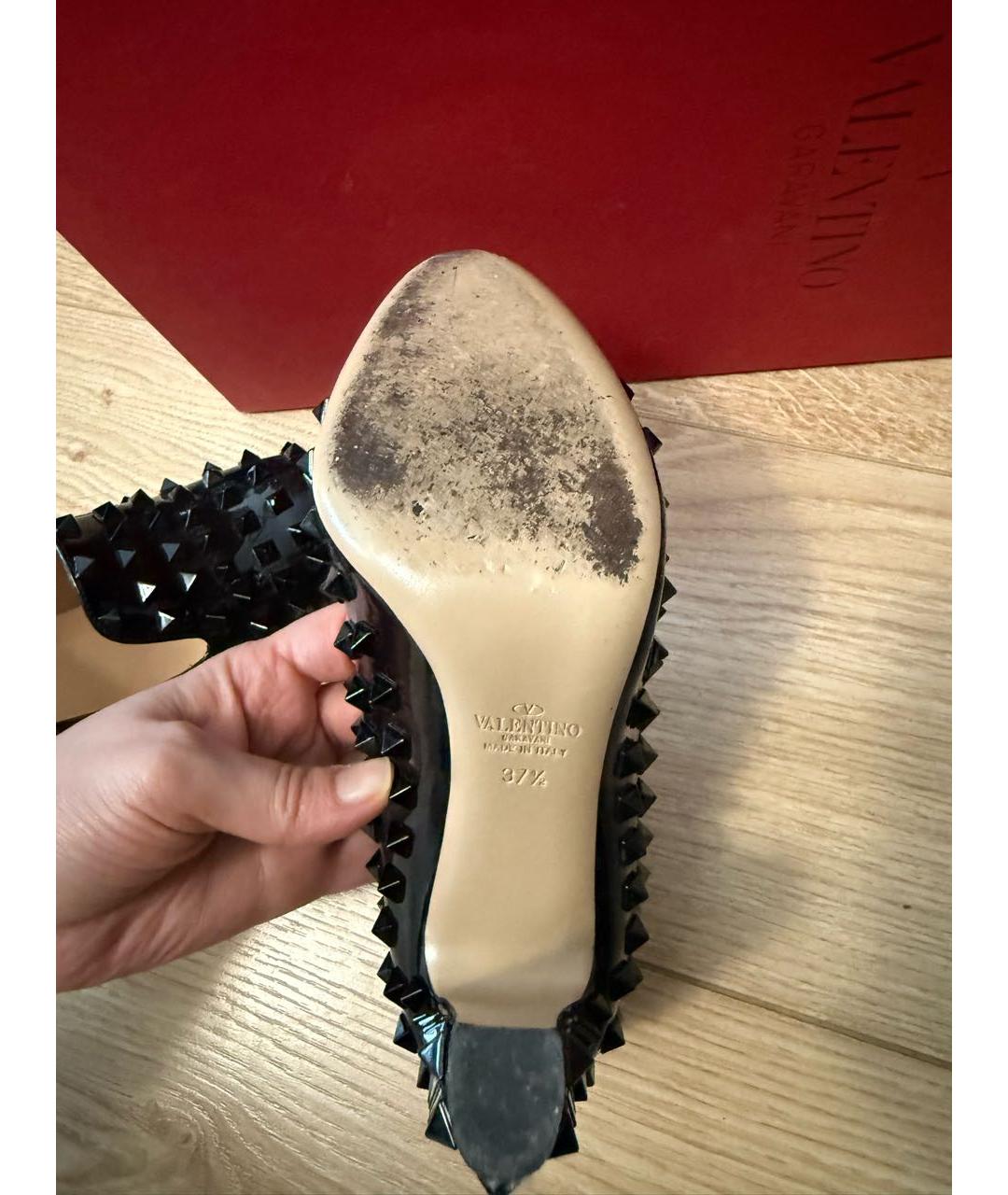 VALENTINO Черные туфли из лакированной кожи, фото 4